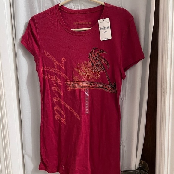 ARIZONA jean hula red shirt size xl - Picture 1 of 4